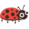 Coccinelle - autocollant sticker adhésif