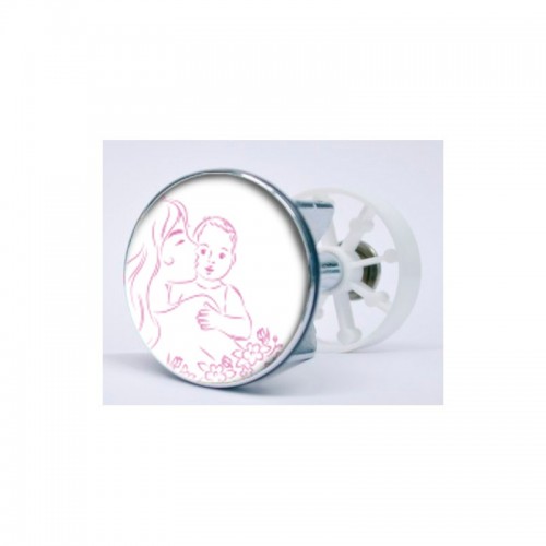 Stickers visage heureux autocollant bonde lavabo évier bouchon