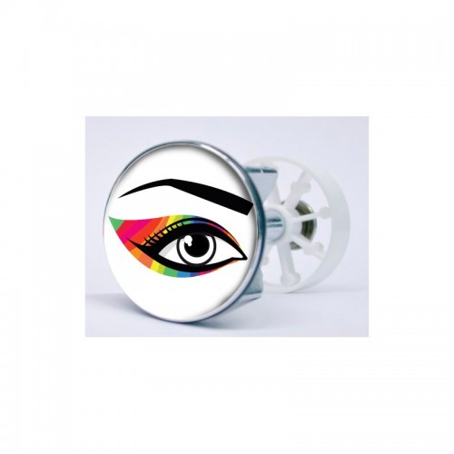 Stickers visage heureux autocollant bonde lavabo évier bouchon