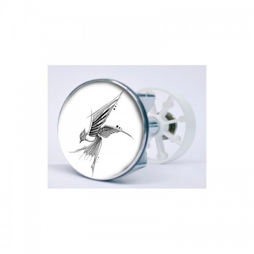 Stickers visage heureux autocollant bonde lavabo évier bouchon