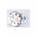 Stickers visage heureux autocollant bonde lavabo évier bouchon