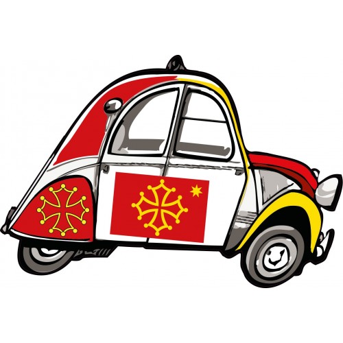 2 CV voitue Occitan autocollant sticker adhesif