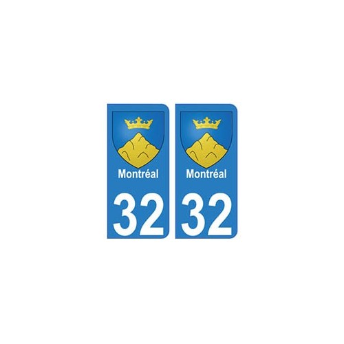 Autocollants Blason Département 59 Nord Pour Plaques Immatriculation - Lot De 2 - Résistants Aux Intempéries