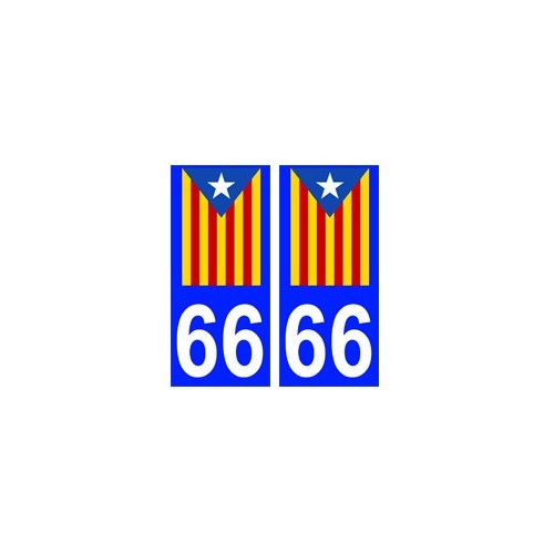 66 estelada blava autocollant plaque