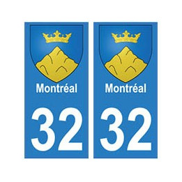 32 Montréal autocollant plaque blason armoiries stickers département