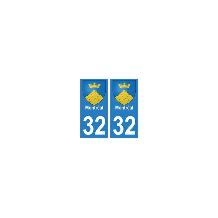 32 Montréal autocollant plaque blason armoiries stickers département
