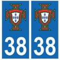 38 Isère FPF blason autocollant plaque logo