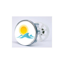 Stickers visage heureux autocollant bonde lavabo évier bouchon