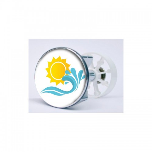Stickers visage heureux autocollant bonde lavabo évier bouchon