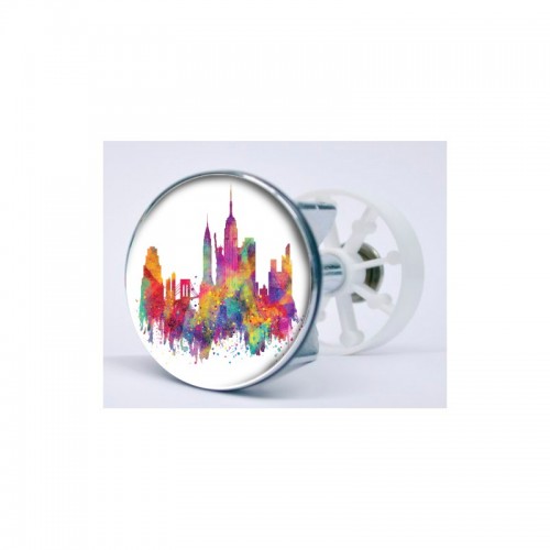Stickers visage heureux autocollant bonde lavabo évier bouchon