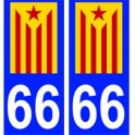 66 estelada roja sticker plate