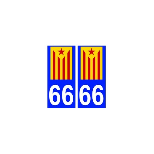 66 estelada roja autocollant plaque