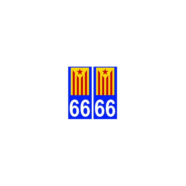 66 estelada roja autocollant plaque