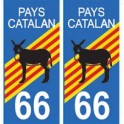 66 catalan country burro sticker plate