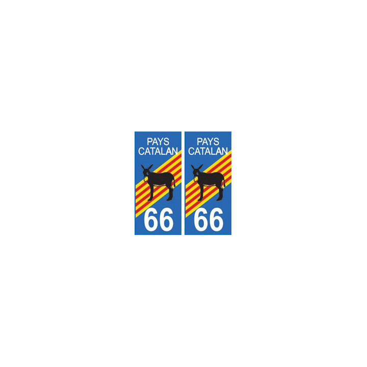 66 pays catalan burro autocollant plaque