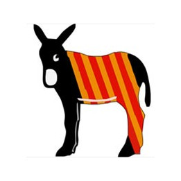 burro catalan autocollant plaque