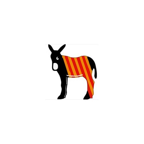 burro catalan autocollant plaque