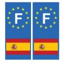 Espagne F autocollant plaque 
