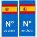 Spain number choice sticker plate