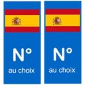 Espagne numéro choix autocollant plaque
