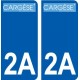2A Ajaccio logo sticker plate stickers city