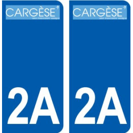 2A Ajaccio logo autocollant plaque stickers ville