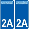 2A Ajaccio logotipo de la etiqueta engomada de la placa de pegatinas de la ciudad