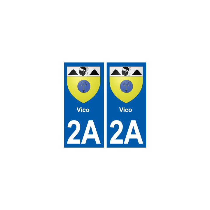 2A Sartène coat of arms sticker plate stickers city