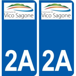 2A Ajaccio logo sticker plate stickers city