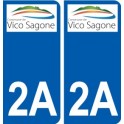 2A Ajaccio logo aufkleber typenschild aufkleber stadt