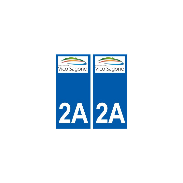 2A Ajaccio logo autocollant plaque stickers ville