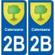 2A Sartène coat of arms sticker plate stickers city