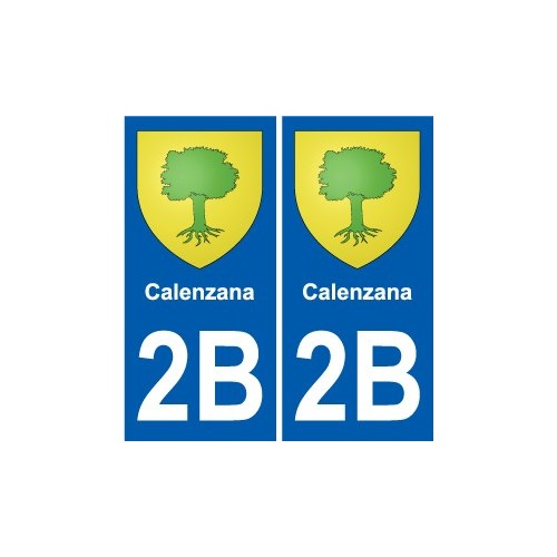 2A Sartène coat of arms sticker plate stickers city