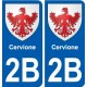 2A Sartène escudo de armas de la etiqueta engomada de la placa de pegatinas de la ciudad