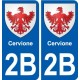 2A Sartène stemma adesivo piastra adesivi città