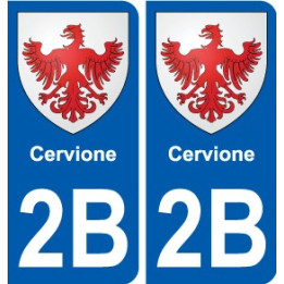 2A Sartène coat of arms sticker plate stickers city
