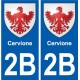 2A Sartène coat of arms sticker plate stickers city