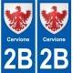 2B Calenzana blason autocollant plaque stickers ville