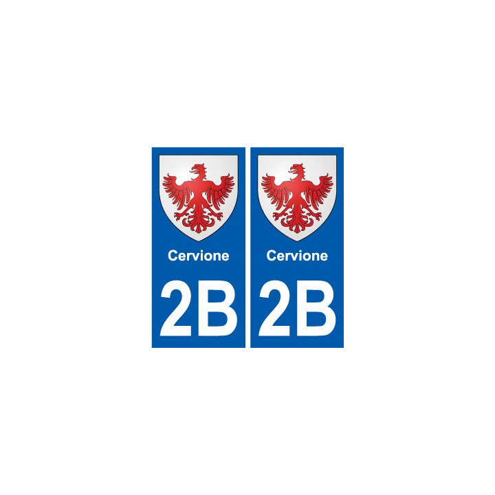 2A Sartène coat of arms sticker plate stickers city