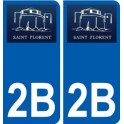 2A Ajaccio logotipo de la etiqueta engomada de la placa de pegatinas de la ciudad