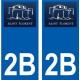 2A Ajaccio logo adesivo piastra adesivi città