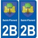2B Cervione blason autocollant plaque stickers ville