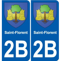 2B Cervione blason autocollant plaque stickers ville