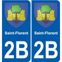 2A Sartène escudo de armas de la etiqueta engomada de la placa de pegatinas de la ciudad
