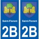 2A Sartène coat of arms sticker plate stickers city