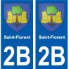 2B Saint-Florent blason autocollant plaque stickers ville