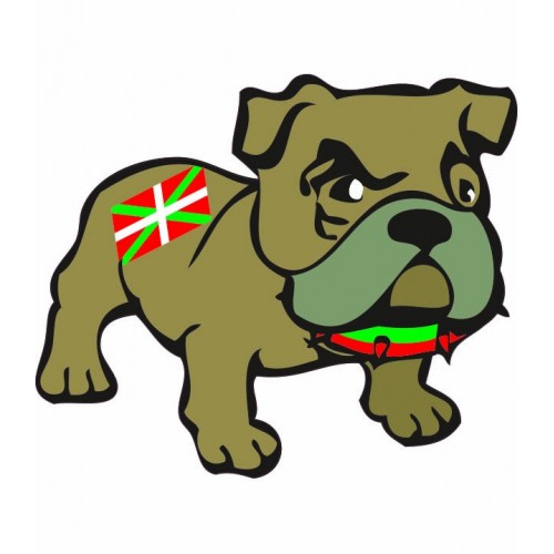 Bulldog Basque autocollant sticker adhesif