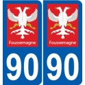 90 Delle logotipo de la etiqueta engomada de la placa de pegatinas de la ciudad