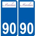 90 Lepuix logo autocollant plaque stickers ville