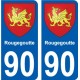 90 Giromagny stemma adesivo piastra adesivi città